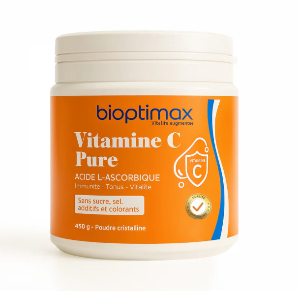 Bioptimax - Vitamine C PURE - Acide L Ascorbique 450g
