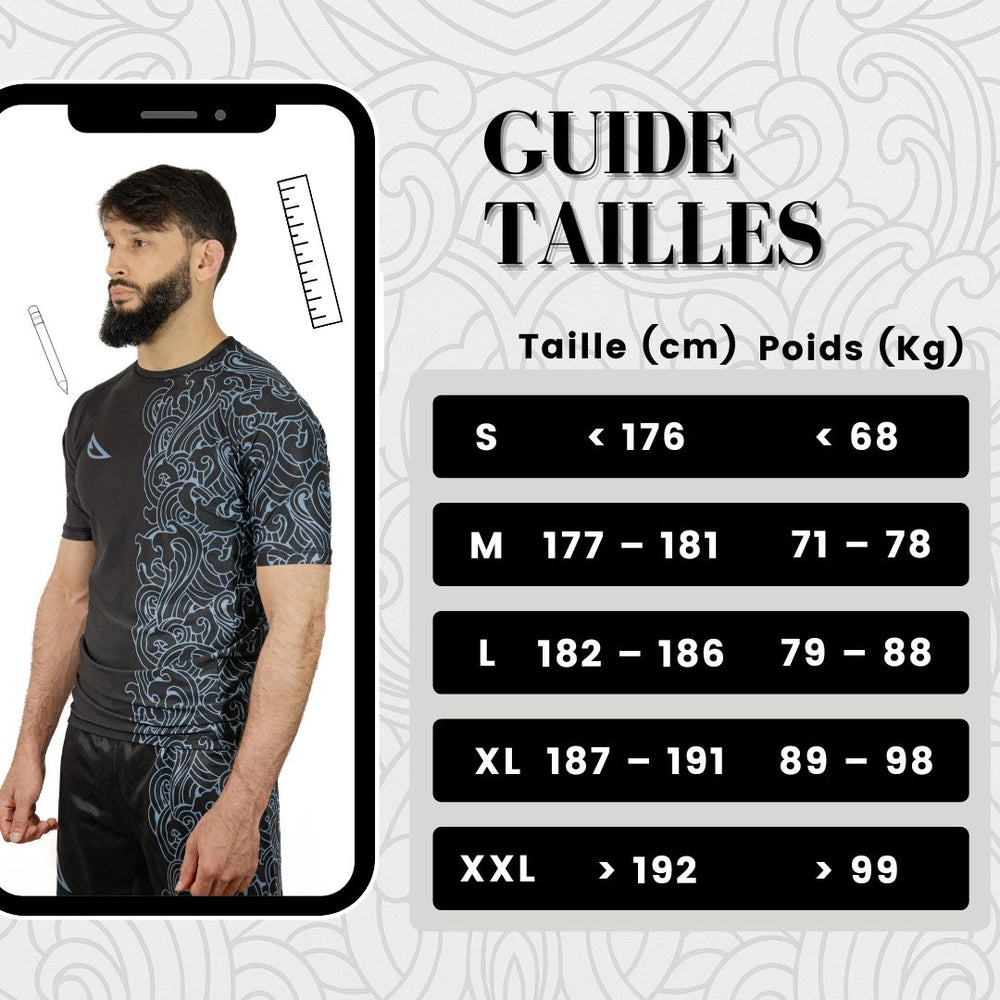 Guide des tailles pour Rashguard édition NIPPONNE