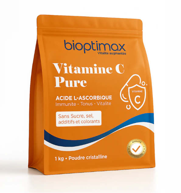Bioptimax - Vitamine C PURE - Acide L Ascorbique 1kg